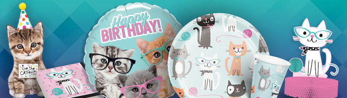 Cat Party Decorations & Cat Balloons | Party Save Smile